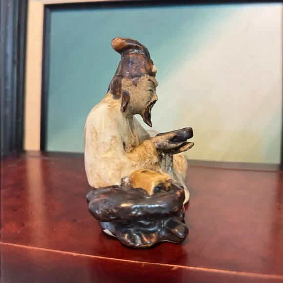 Vintage Shiwan Chinese Mudmen
Figurine Scholar Eating by Rock
Republic China - Picture 8 of 9